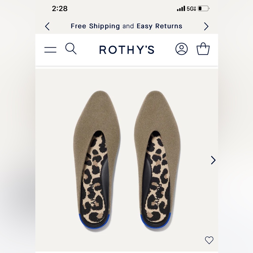 NWT Rothy’s Almond toe shoes